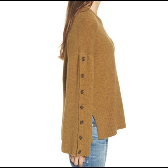 Madewell Button-Sleeve Pullover Sweater - Picture 4 of 11